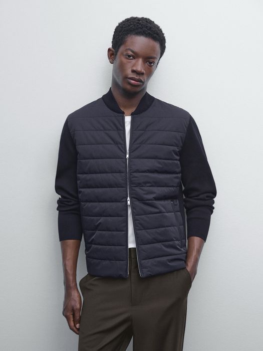 Стьобана куртка-бомбер Massimo Dutti