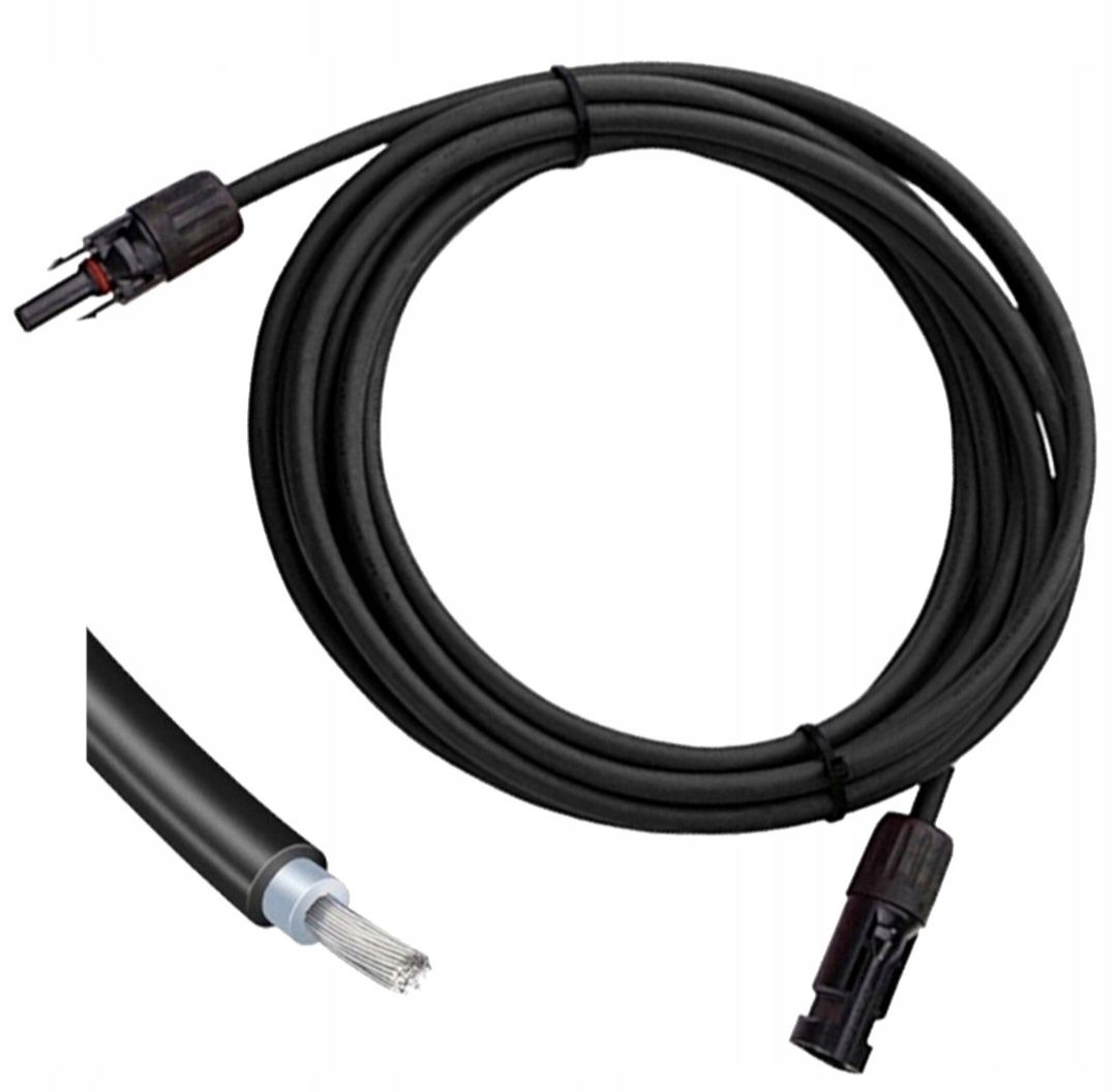 Przedłużacz Kabel Solarny 5m 6mm2 PV MC4 do Panela