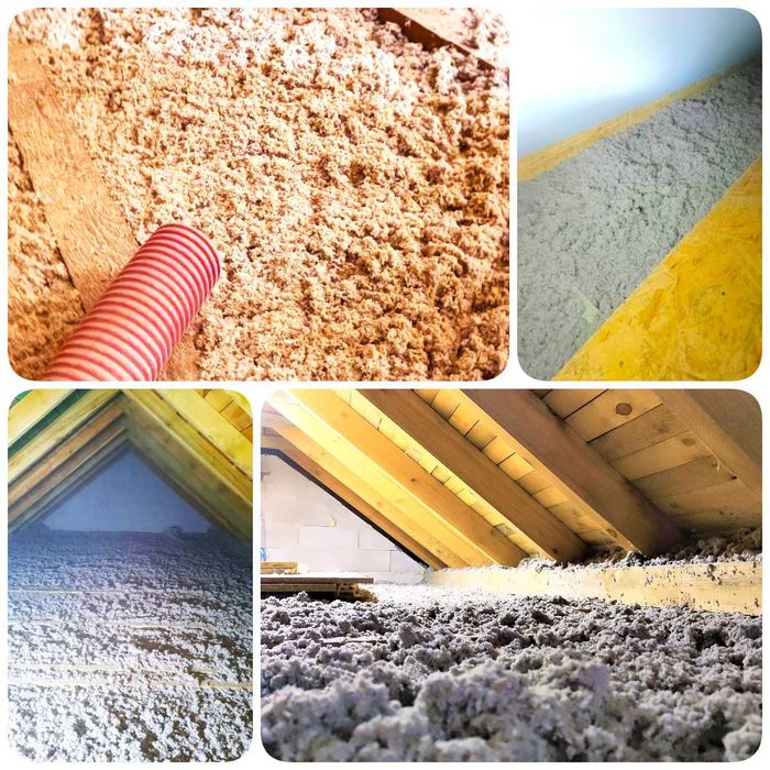 Ocieplenie poddasza celulozą oraz pianą PUR. Termowizja