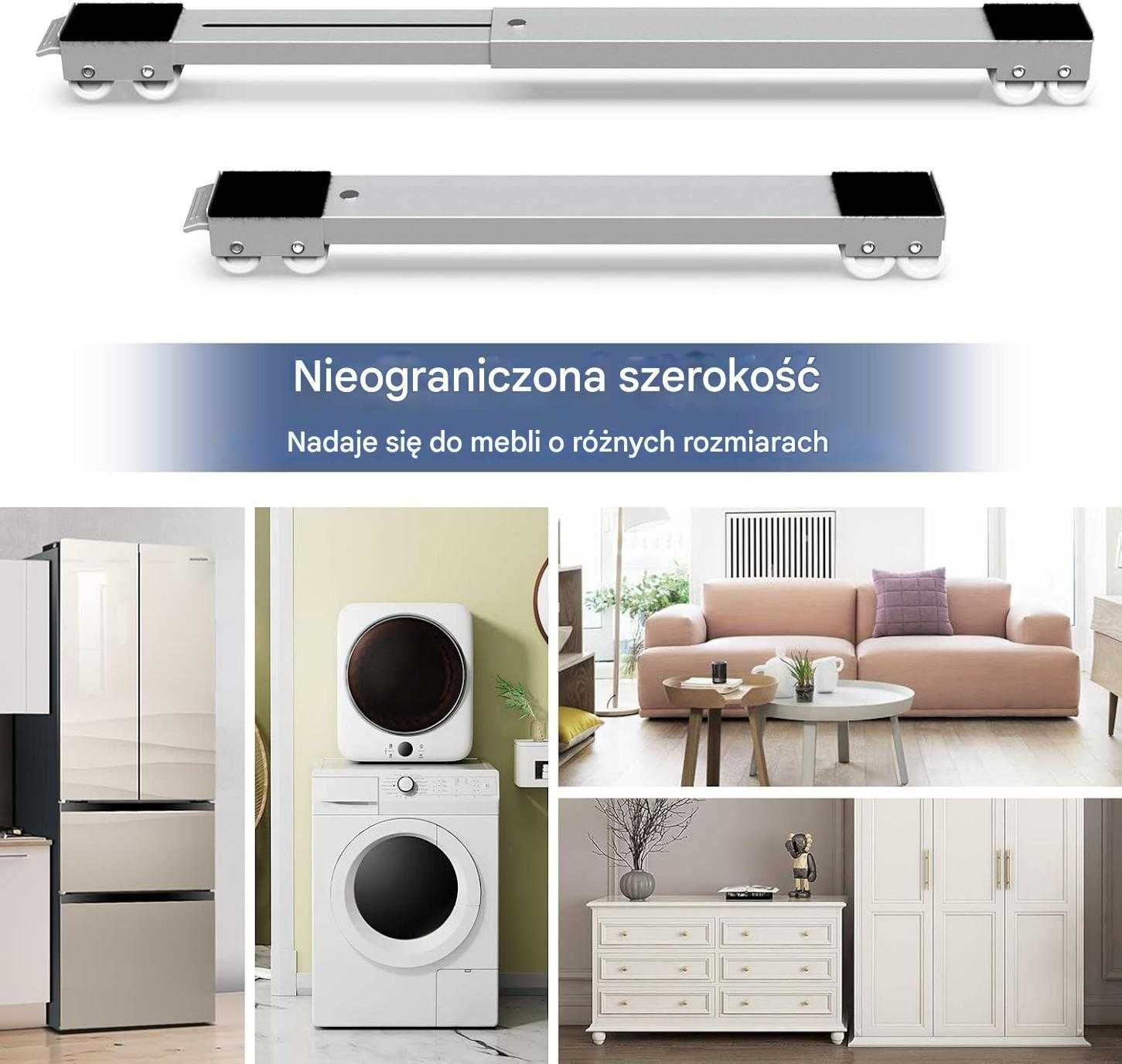 Podstawa Ruchoma Pod Pralkę Lodówkę Szafkę Stojak na Kółkach 300KG