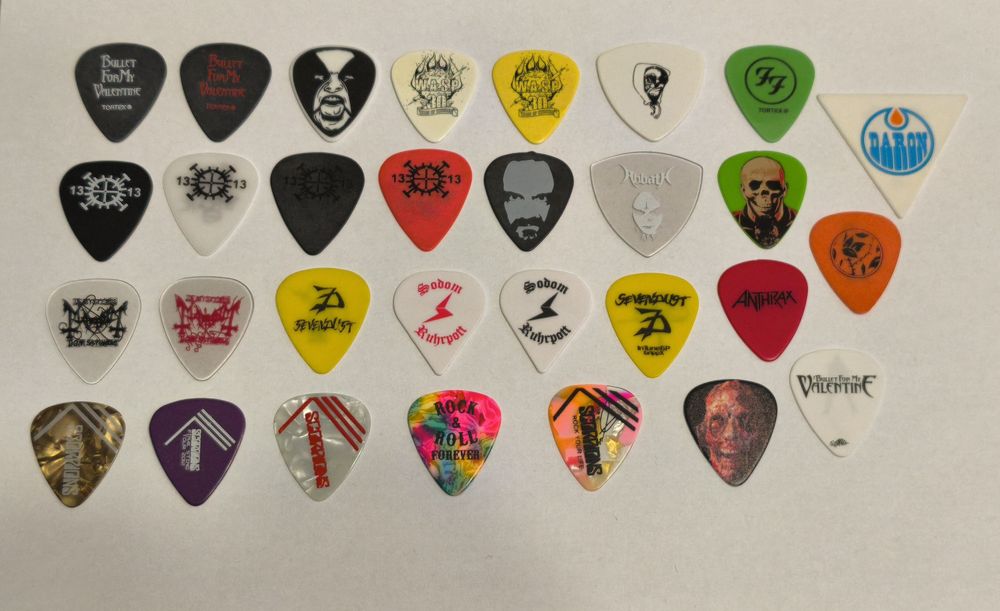 Медиаторы Scorpions, Type O Negative, Bullet For My Valentine, Mayhem.