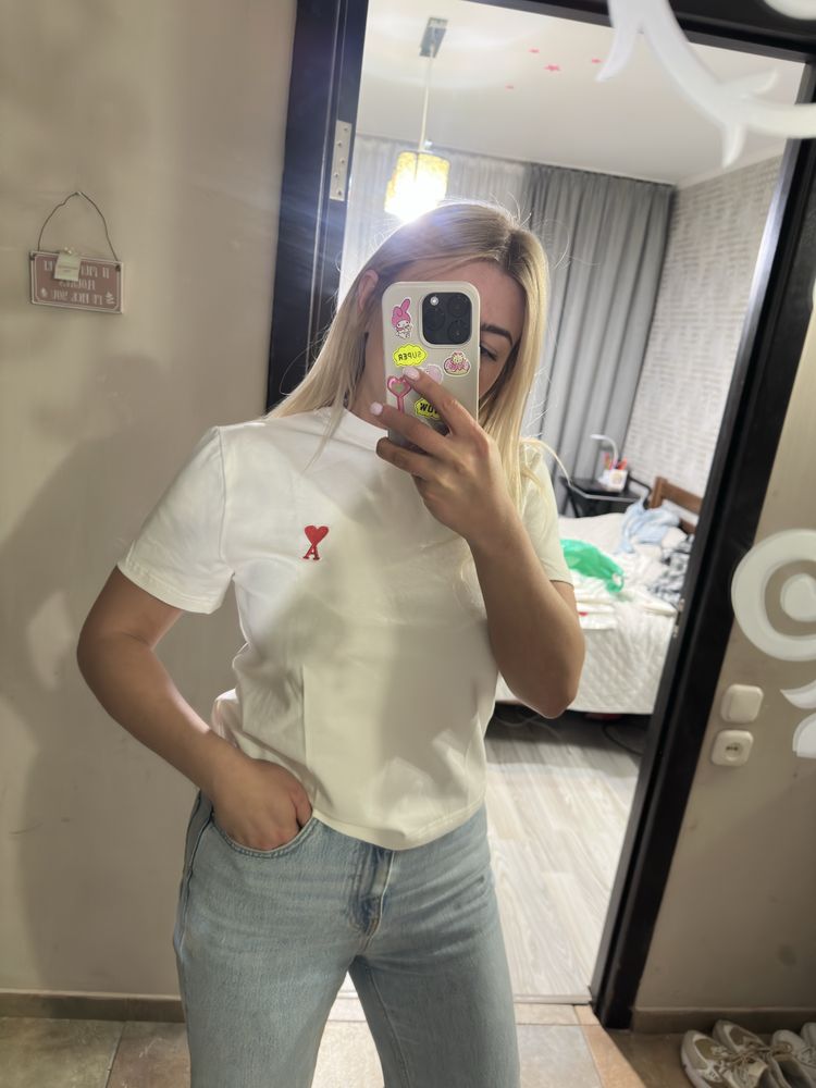 Женская белая футболка Guess Calvin Klein Hugo S M L