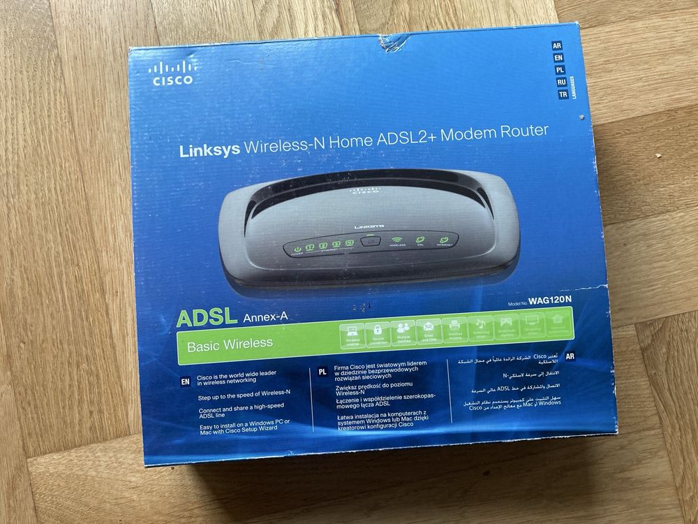 Router modem Linksys ADSL2 wifi używany