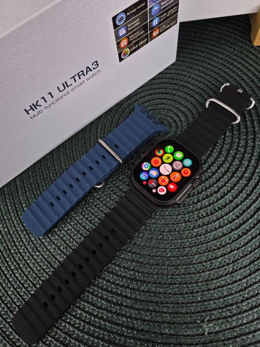 Smartwatch HK Ultra3 Męski, AMOLED 2,12” • 2 paski • NOWY