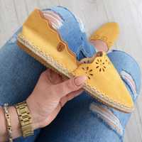 Espadryle cytrynowe r39