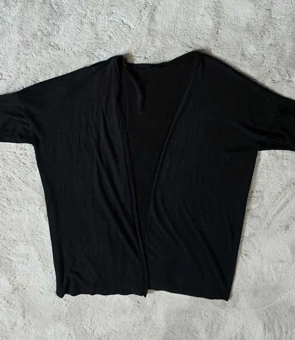 Kardigan sweter czarny wiskoza Bialcon