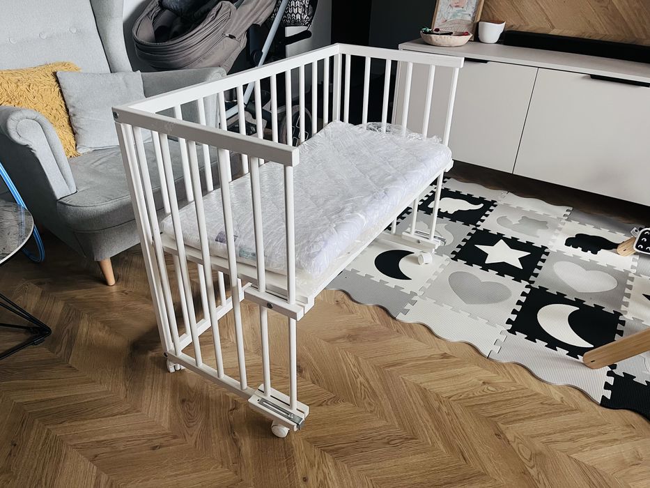 Dostawka Klupś, Piccolo Due, łóżeczko dostawne, białe, 90x45 cm