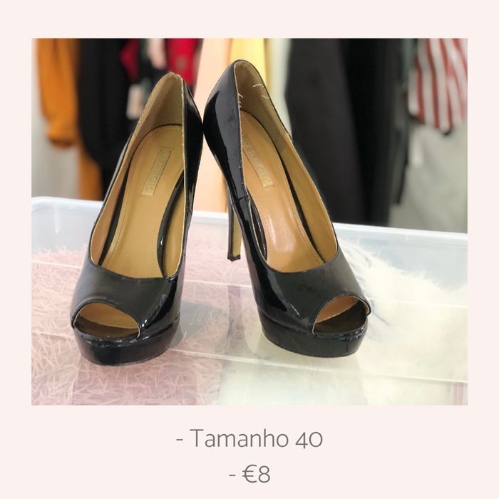 Sapato Salto Aberto Preto