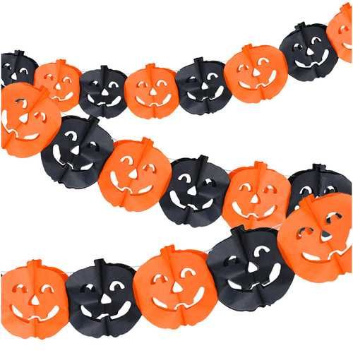 Girlanda dynia 3m dekoracja na Halloween papierowa