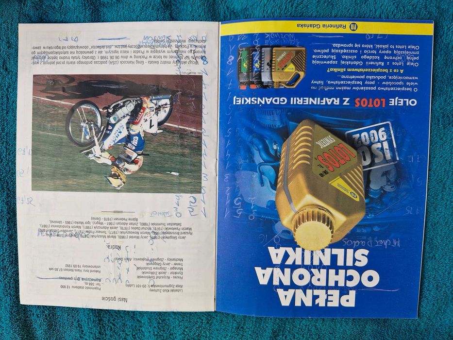 Żużel program zawodów zapisany GKS Wybrzeże LKŻ Lublin 21.06.1998