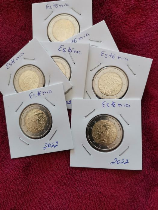 Moeda UNC comemorativa de 2€ - Estónia 2022 Erasmus