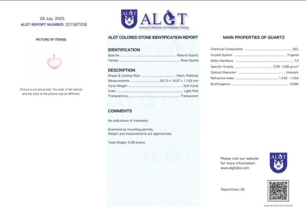 Naszyjnik złoty z kwarcem różowym