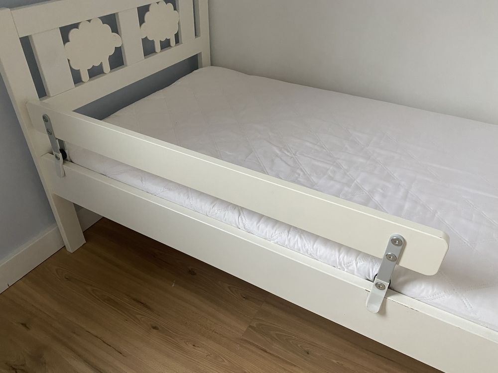 Łóżko dziecięce Ikea Kritter 70x160 + materac piankowy + ochraniacz