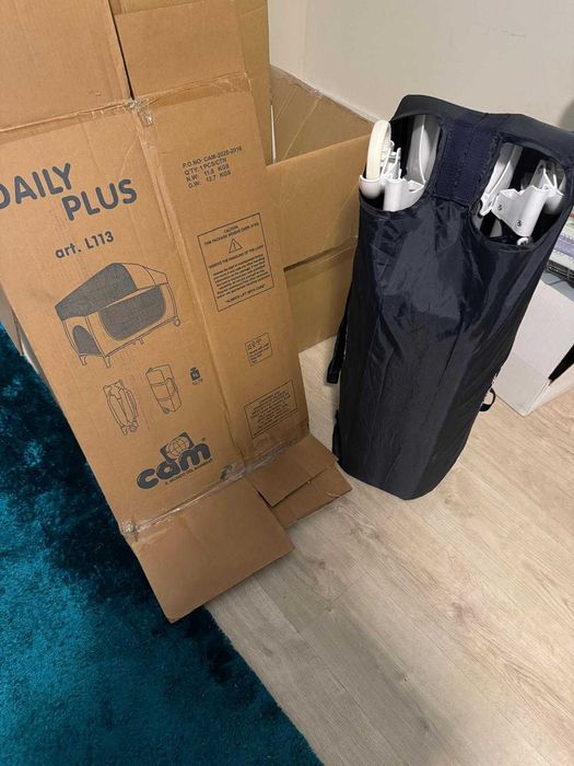 Berço portátil completo com trocador + colchão extra