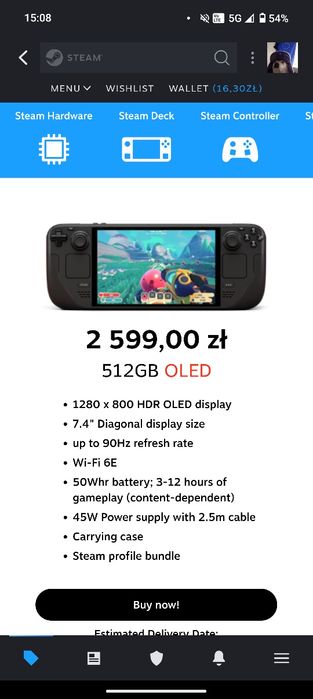 Steam Deck Oled 512 GB