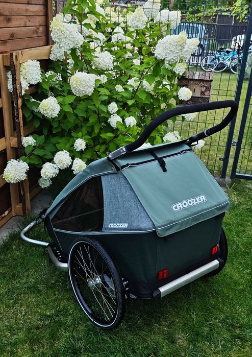 Przyczepka Croozer Kid Vaaya 2 climatex, hamaczek, zestaw do biegania