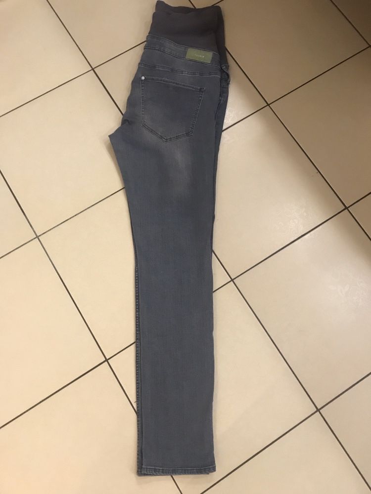 H&M spodnie ciążowe szare rurki jeans r. XL/XXL