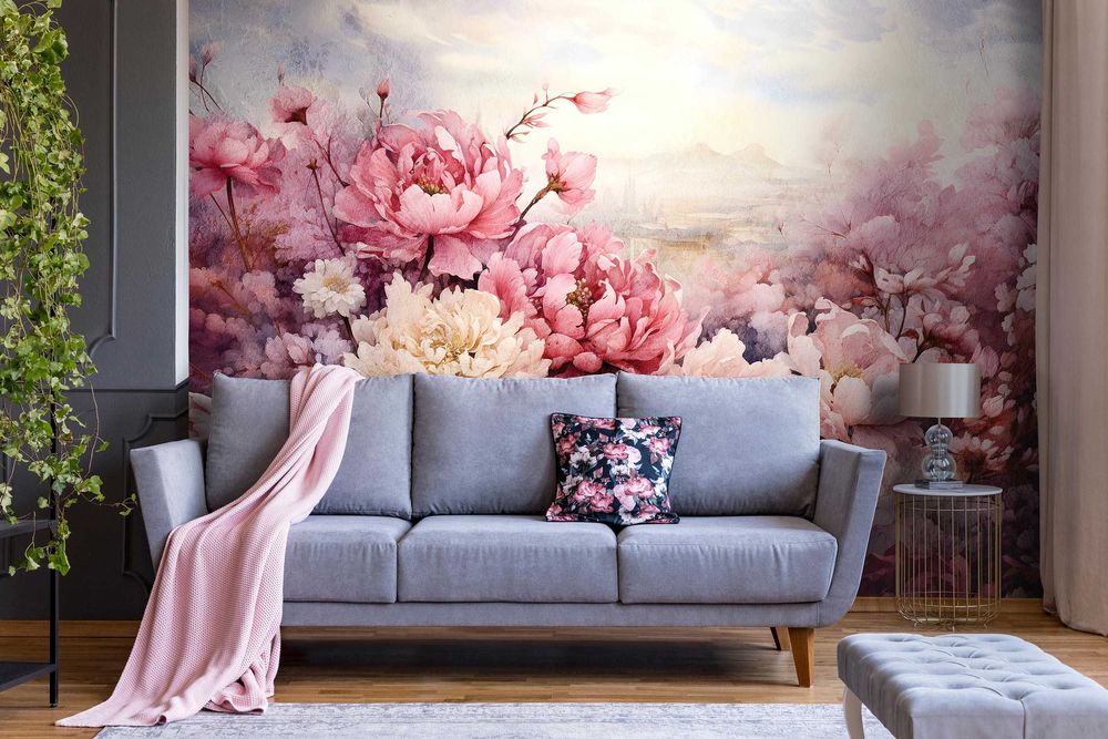 Fototapeta Subtelne Kremowe Kwiaty Róż Beż 3D Twój Rozmiar + KLEJ