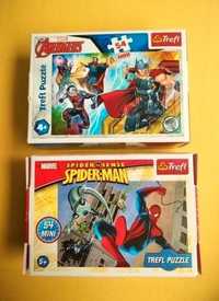 Zestaw : 2 x Mini Puzzle Tref Spider-Man + Avengers