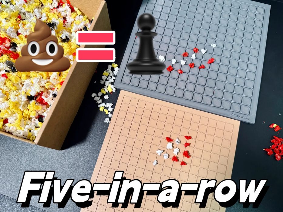 Jogo de Tabuleiro "Cinco em Linha" (Gomoku/Gobang)