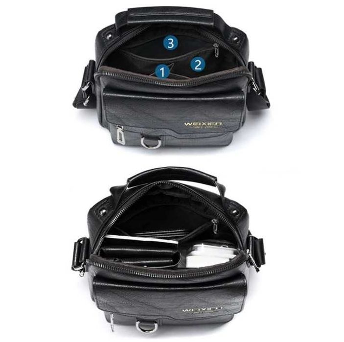 Torba na ramię męska skórzana, saszetka, listonoszka do pracy 3 kolory