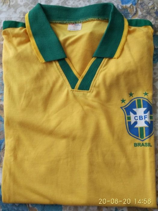 Camisola com gola Selecção Brasil