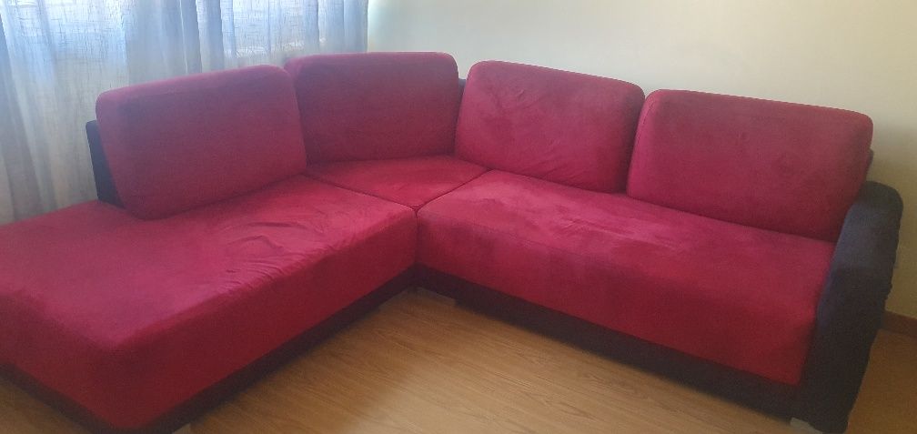 Sofa com chaise longue em bom estado