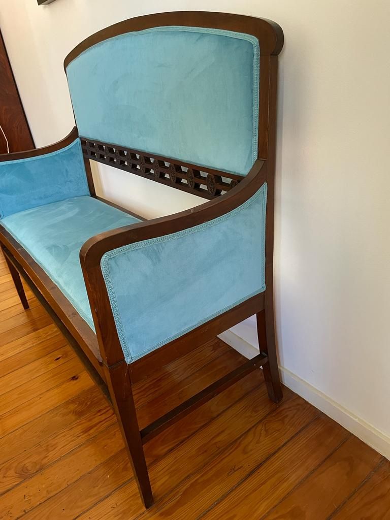 Conjunto de canapé e cadeiras Art Deco