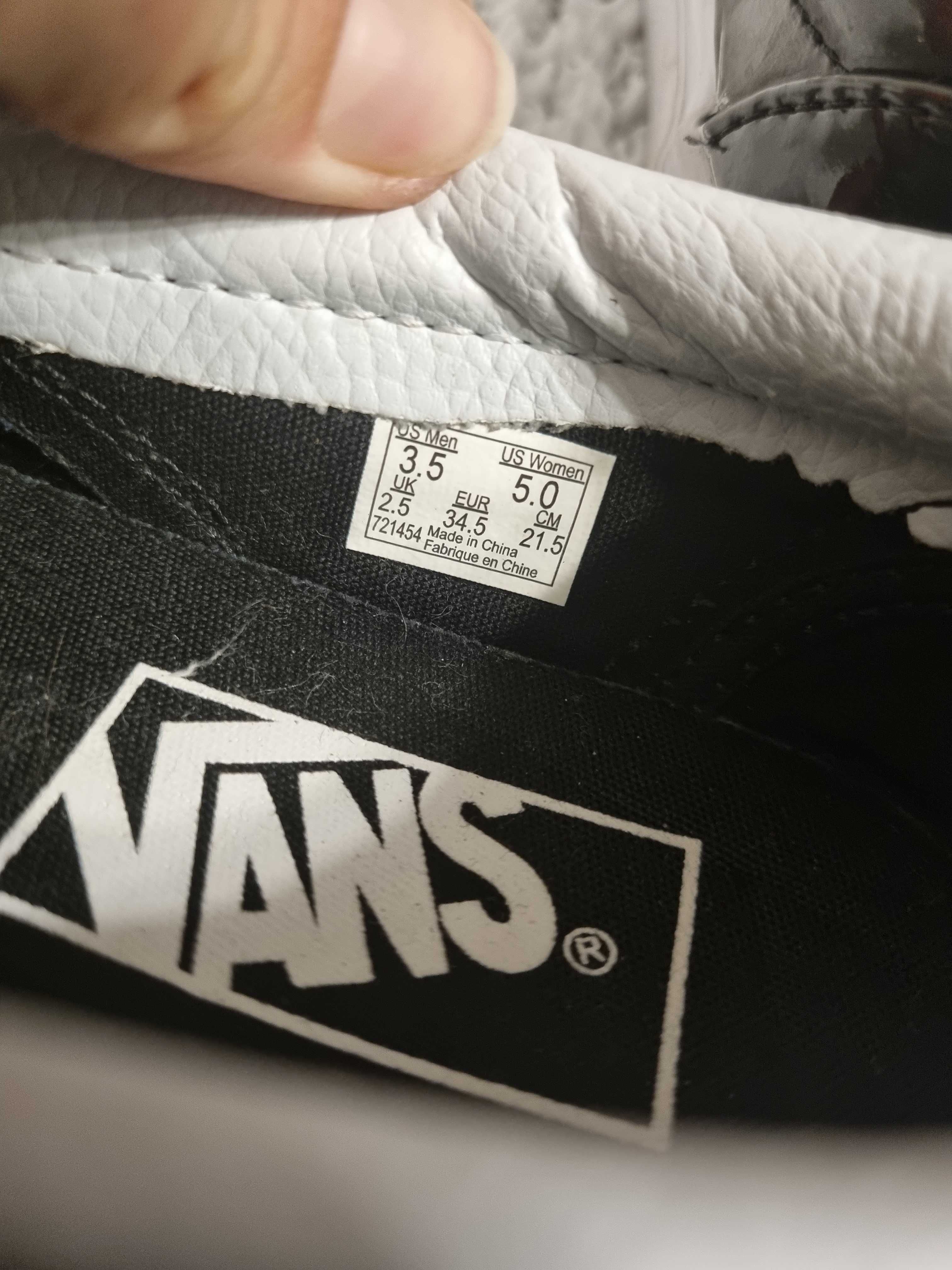 Czarne tenisówki Vans rozmiar 34.5