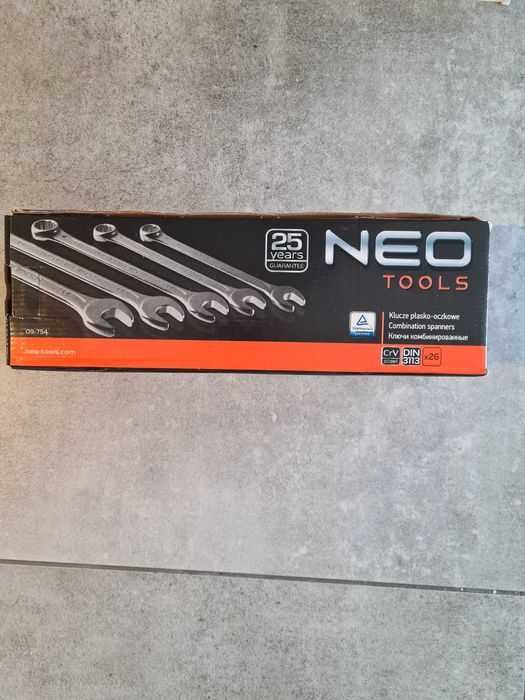 Zestaw Neo Tools klucze płasko-oczkowe Nowe