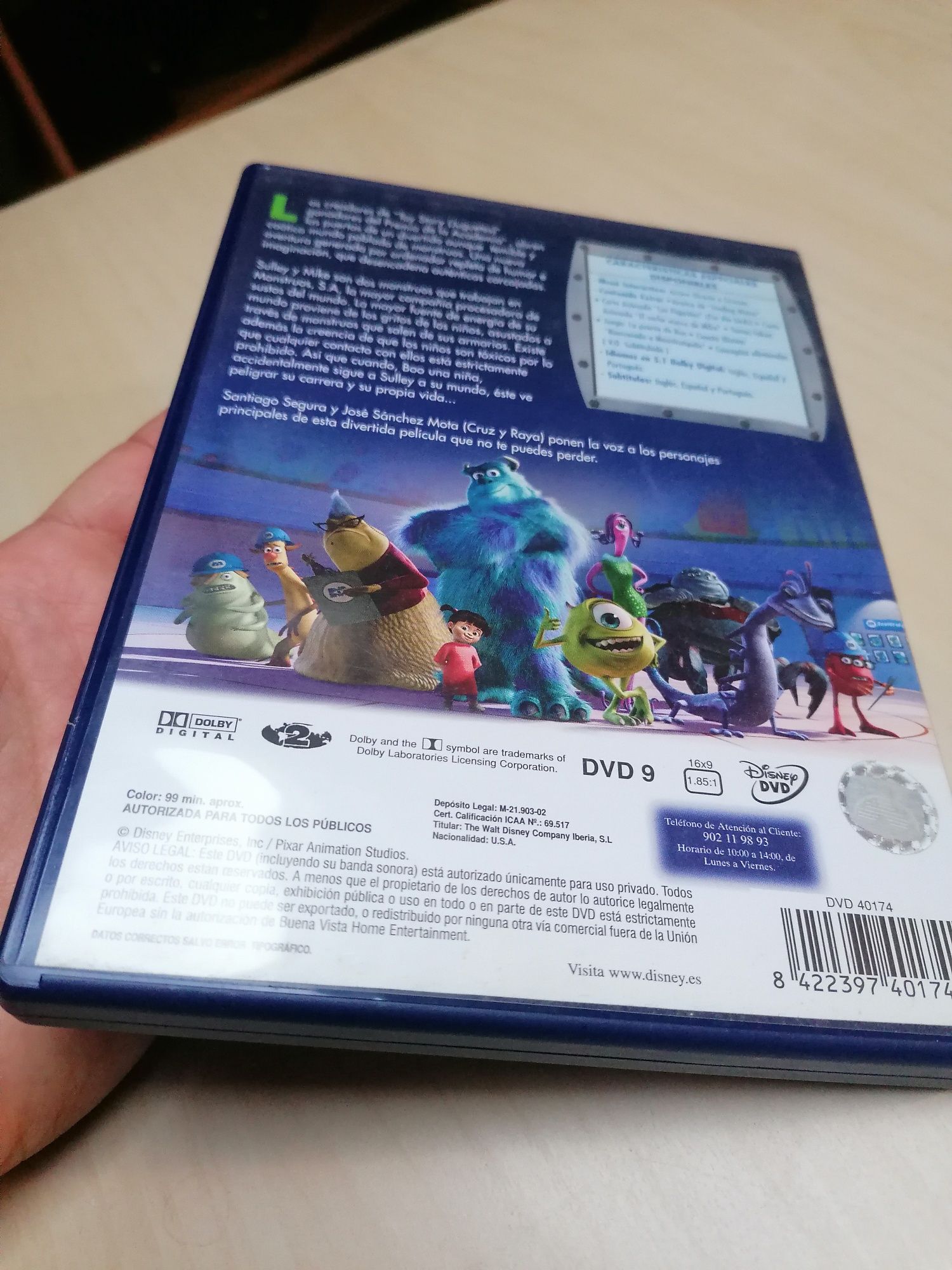 DVD Monstros e Companhia Disney Pixar