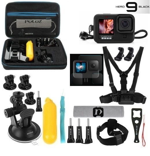 GoPro 10 e 9 Black - Pack Acessórios - Pack Pro - Novo - Portes Grátis