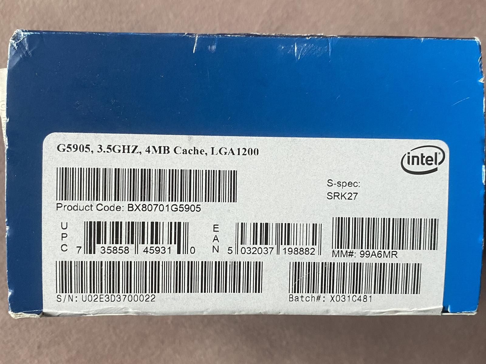 Новой Процесор Intel Celeron G5905