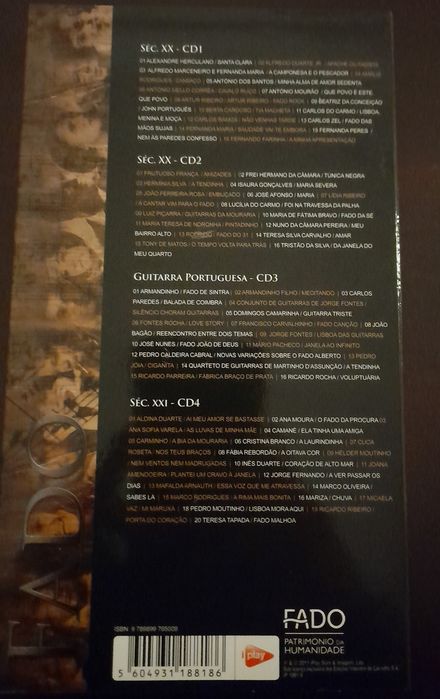 CD  - Fado - Património da Humanidade 
4 CD + LivroPatrimónio