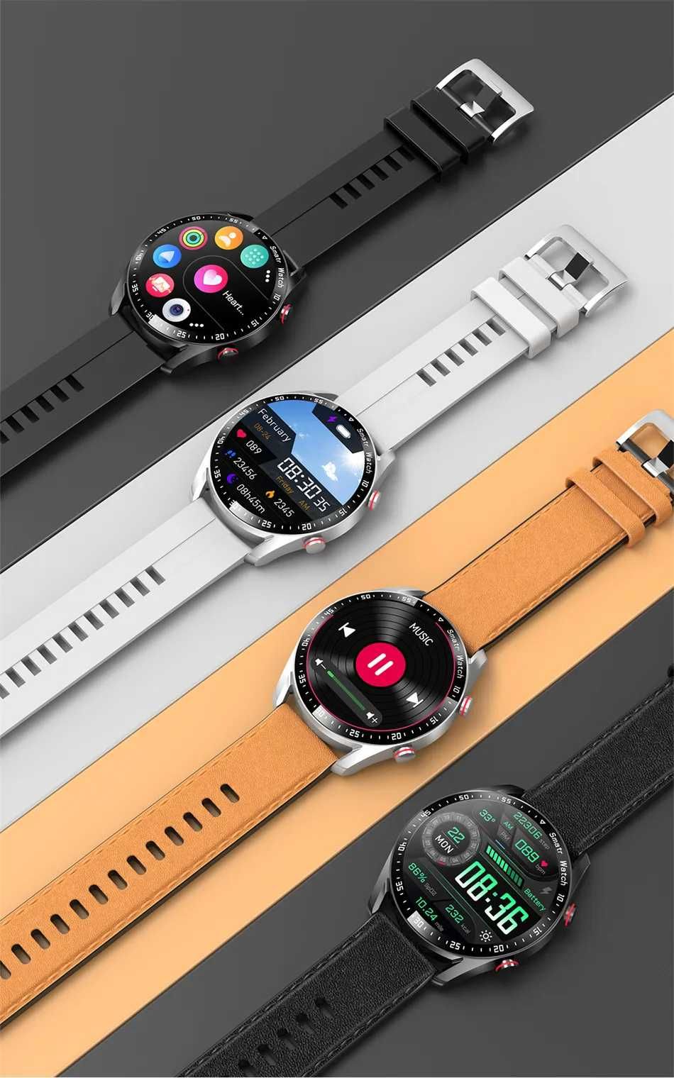 Smartwatch HW20A, BT Calling, IP67 srebrny - Nowy