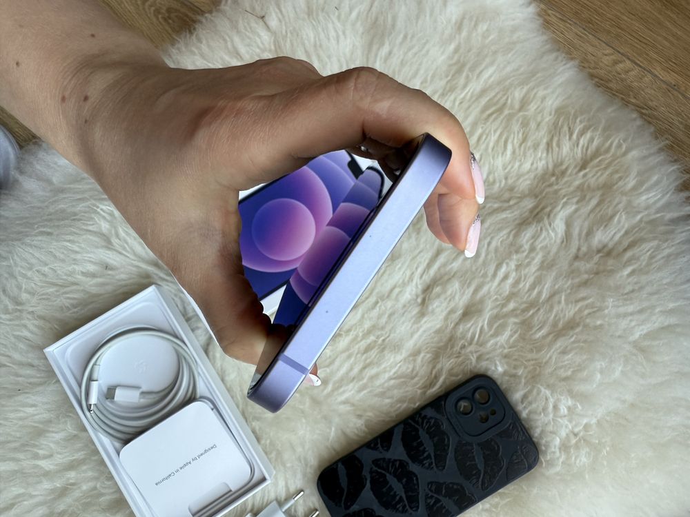 Iphone 12 fioletowy 128 gb + ładowarka