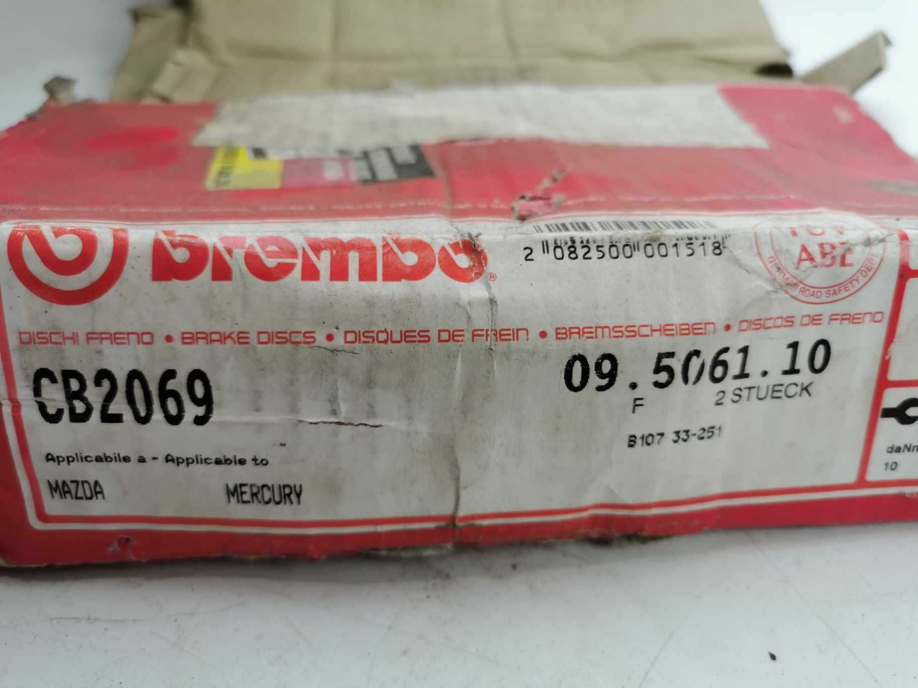 BREMBO  komplet 2x Tarcza hamulcowa do MAZDA 323 przód