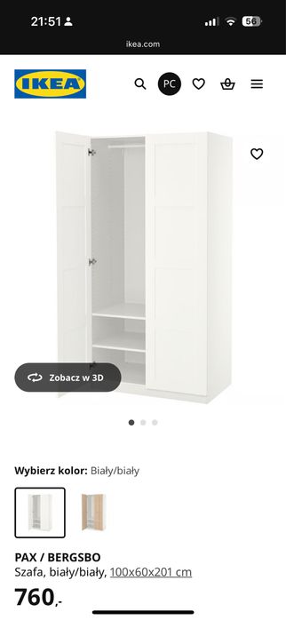 Szafa PAX Ikea Biała