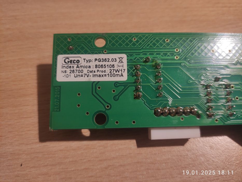 Moduł sterujący płyty indukcyjnej Amica