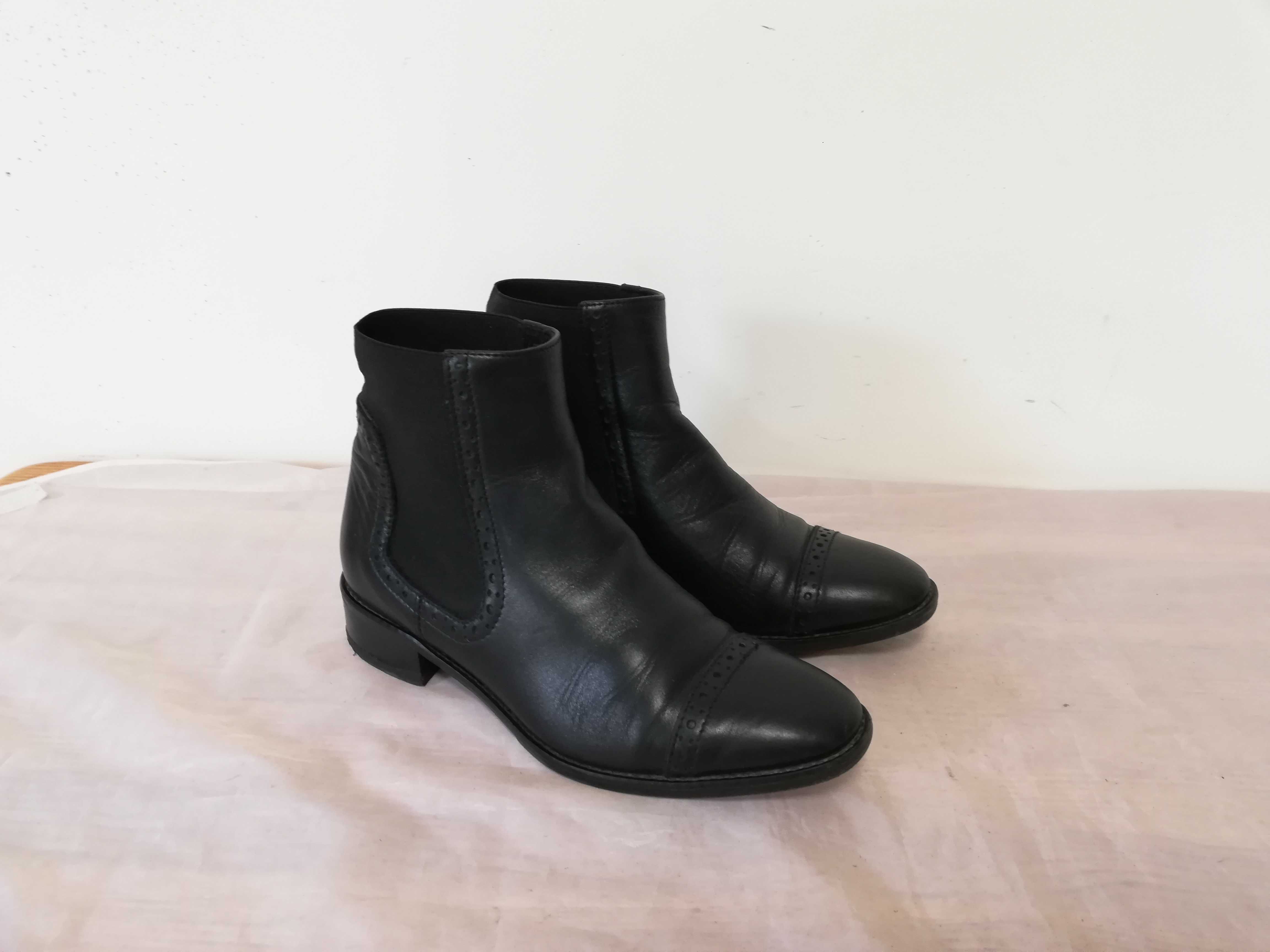 Buty sztyblety skórzane SAGAN r. 36 wkł 23,5 cm