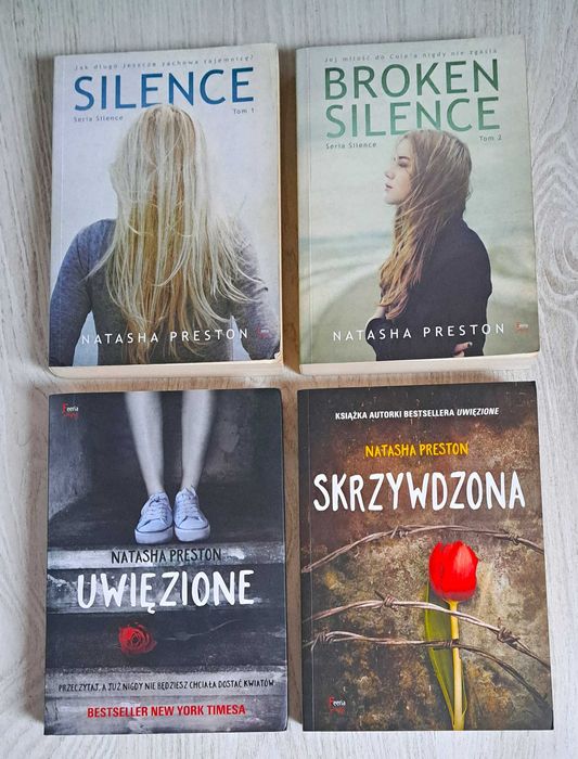 4x Natasha Preston Silence + Broken Silence + Uwięzione + Skrzywdzona