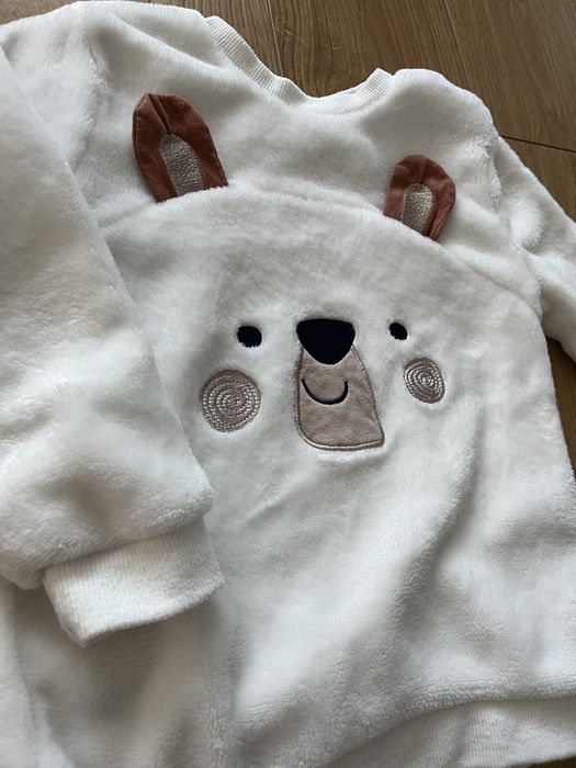 Biała ciepła bluza z misiem rozm 98 So Cute Pepco