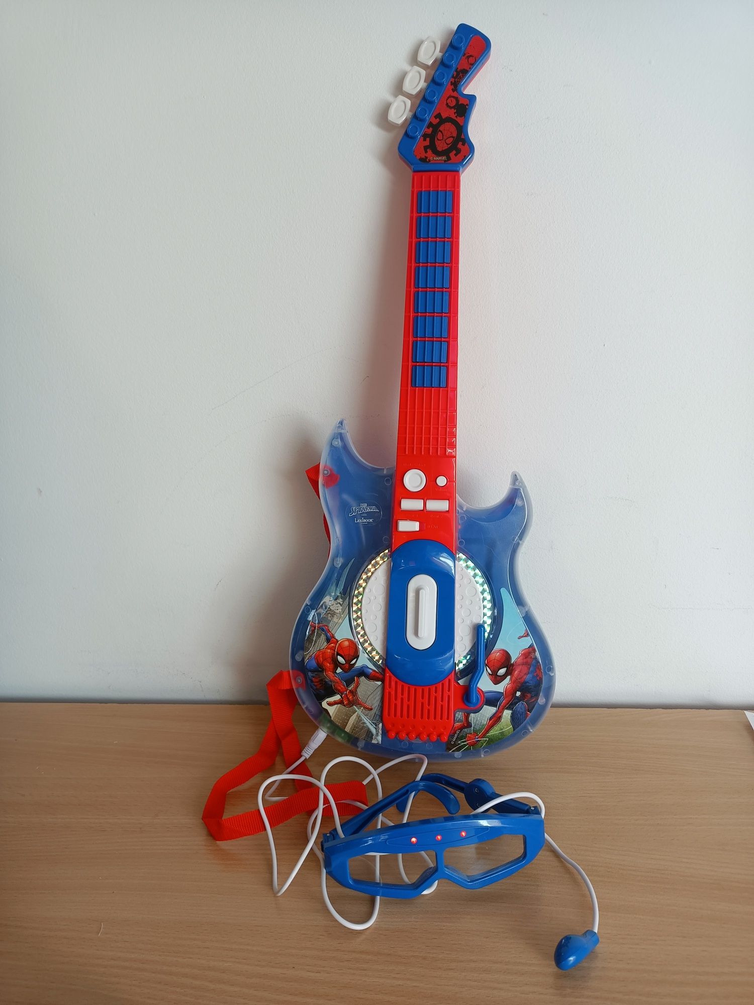 Spiderman gitara elektryczna dla dzieci Lexibook okulary mikrofon