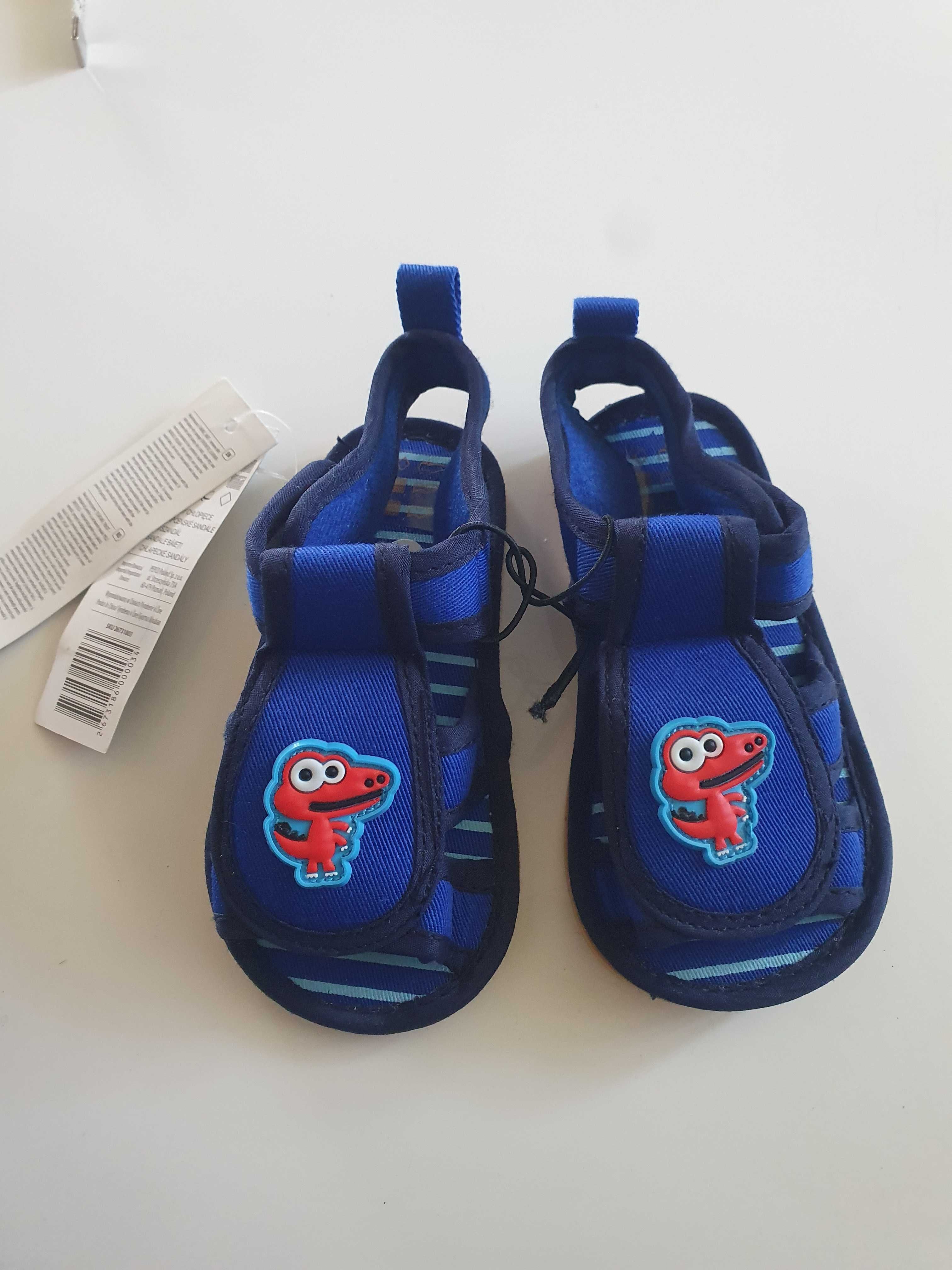 Sandalki, kapcie na rzep, r.20. Nowe