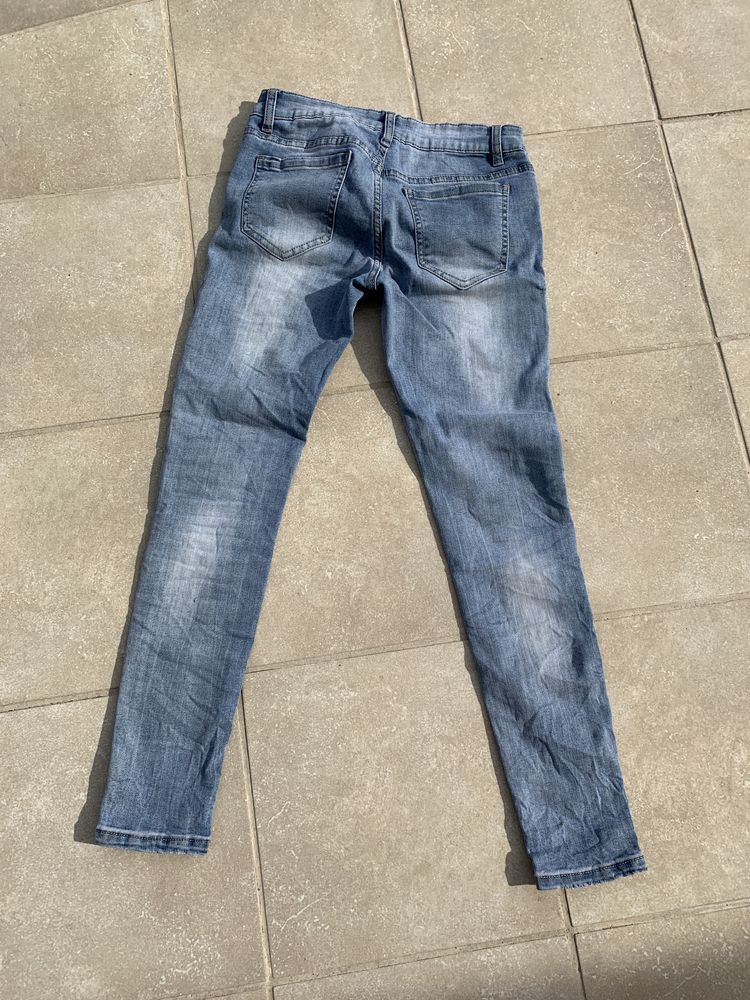 Just Cavalli jeansy cyrkonie czarna s spodnie szare rurki s