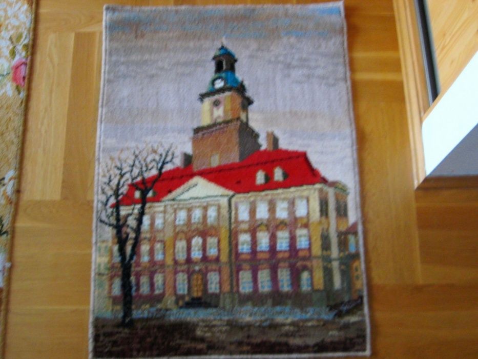 Duży Wełniany Kilim PRL Swarzędz