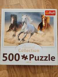 Puzzle 500 elementów trefl. Konie.