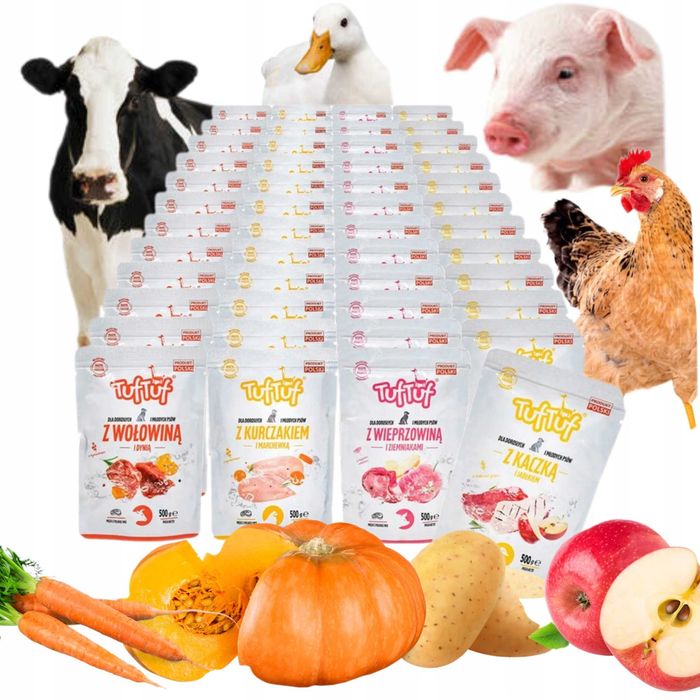 Karma mokra dla psa TUF TUF Mix smaków Zestaw 40 x 100 g