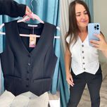 Женская жилетка 42-48 а стиле Zara Жіноча жилетка чорний,білий