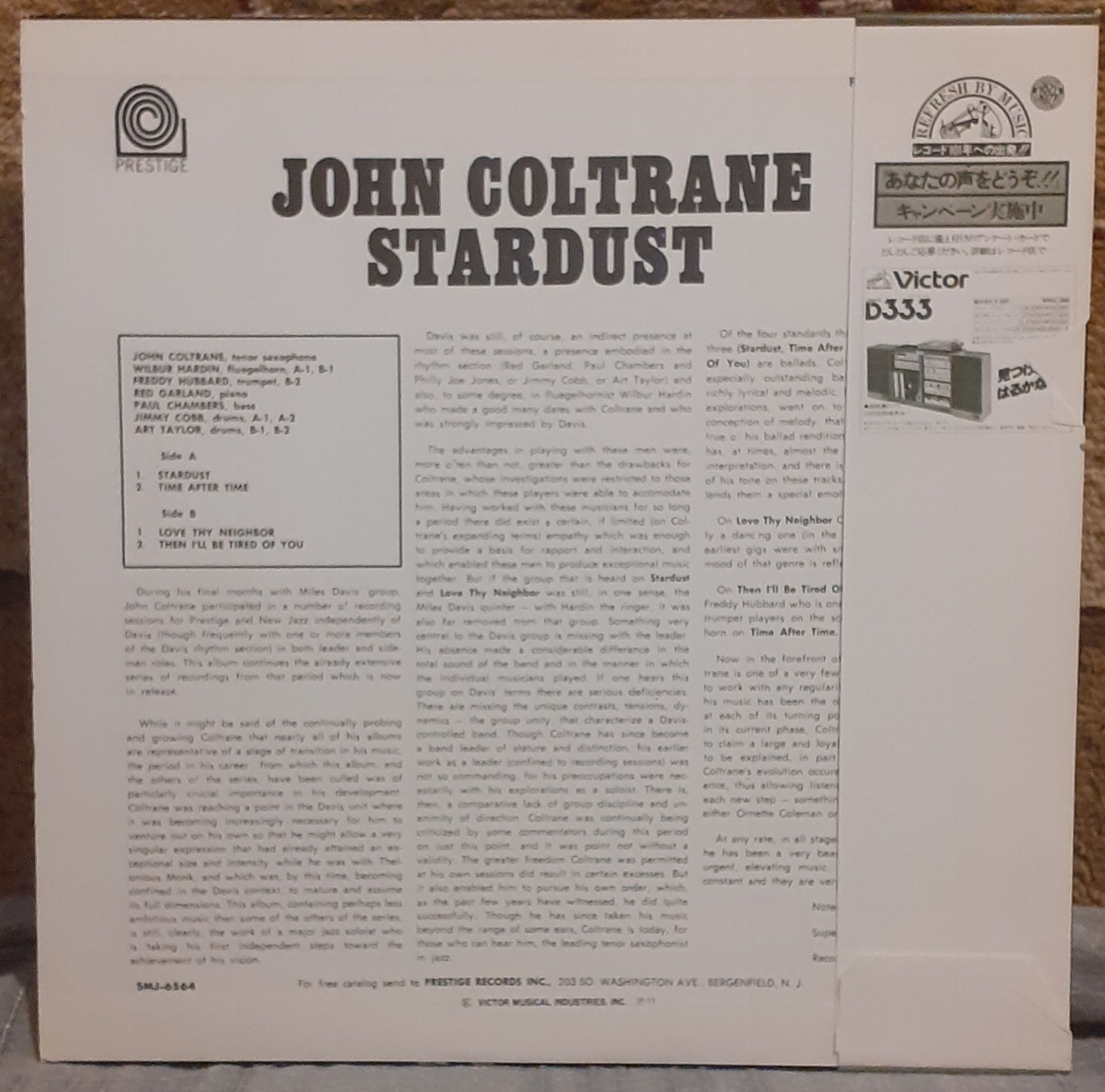 Платівка John Coltrane ‎ Stardust.